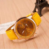 Wholesale Alloy Imitation Leather Strap Quartz Watch With Round Dial And Roman Numeral Scale Leisure Style