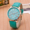 Wholesale Alloy Imitation Leather Strap Quartz Watch With Round Dial And Roman Numeral Scale Leisure Style
