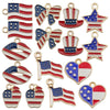 Wholesale Alloy Independence Day American Flag Cross Pendant Jewelry Accessories With Oil Dripping And Totem Pattern Minimalist Style