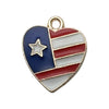Wholesale Alloy Independence Day American Flag Cross Pendant Jewelry Accessories With Oil Dripping And Totem Pattern Minimalist Style