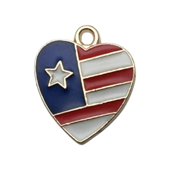 Wholesale Alloy Independence Day American Flag Cross Pendant Jewelry Accessories With Oil Dripping And Totem Pattern Minimalist Style