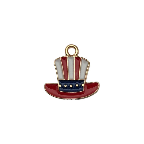 Wholesale Alloy Independence Day American Flag Cross Pendant Jewelry Accessories With Oil Dripping And Totem Pattern Minimalist Style