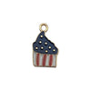 Wholesale Alloy Independence Day American Flag Cross Pendant Jewelry Accessories With Oil Dripping And Totem Pattern Minimalist Style