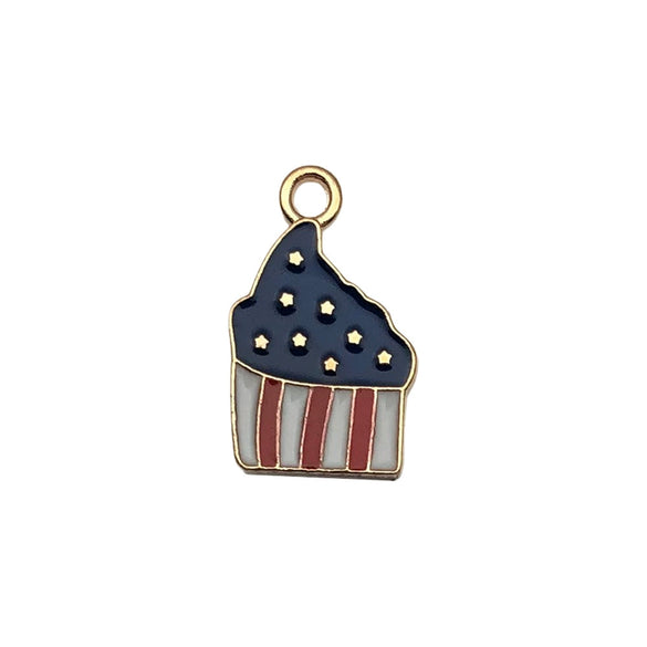 Wholesale Alloy Independence Day American Flag Cross Pendant Jewelry Accessories With Oil Dripping And Totem Pattern Minimalist Style