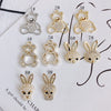 Wholesale Alloy Inlaid Jewelry Accessories With Bear And Rabbit Shapes For Earrings And Necklace