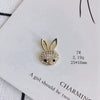 Wholesale Alloy Inlaid Jewelry Accessories With Bear And Rabbit Shapes For Earrings And Necklace