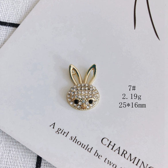 Wholesale Alloy Inlaid Jewelry Accessories With Bear And Rabbit Shapes For Earrings And Necklace