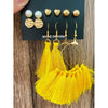 Wholesale Alloy Inlaid Pearl Geometric Women's Earrings Retro French Style Electroplated 6Piece Set
