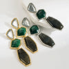 Wholesale Alloy Inlaid Resin Retro Geometric Multilayer Irregular Earrings