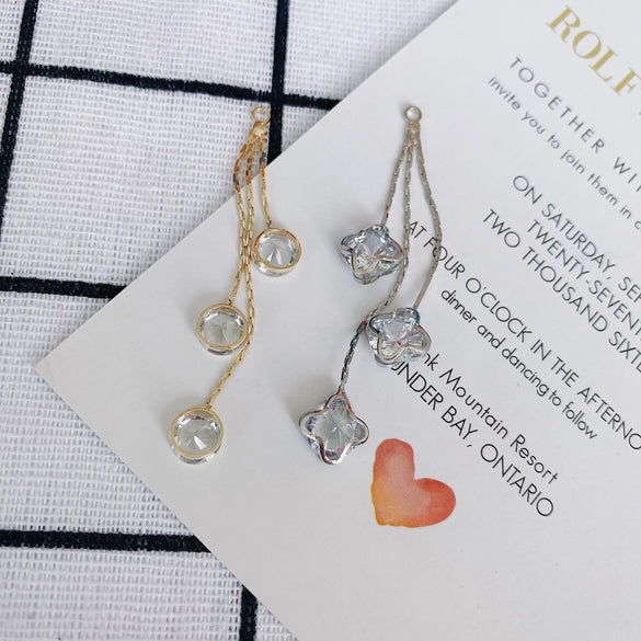 Wholesale Alloy Inlaid Star Earrings Jewelry Accessories With Electroplating