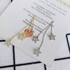Wholesale Alloy Inlaid Star Earrings Jewelry Accessories With Electroplating