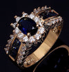 Wholesale Alloy Inlaid Zircon Ring With Flower Pattern And Electroplating Treatment For Women