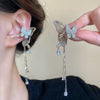 Wholesale Alloy Insect Pattern Electroplated Butterfly Tassel Ear Bone Clip For Women
