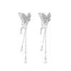 Wholesale Alloy Insect Pattern Electroplated Butterfly Tassel Ear Bone Clip For Women