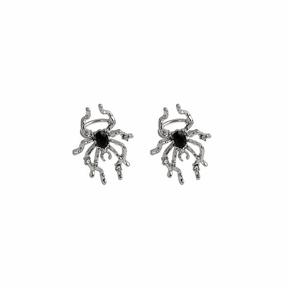 Wholesale Alloy Insects Inspired Electroplated Spider Ear Clip Earrings