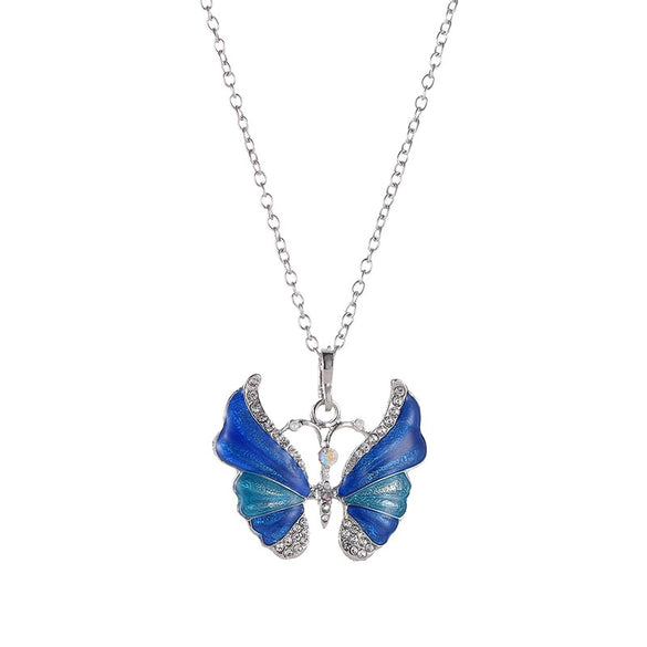 Wholesale Alloy Insects Style Electroplating Butterfly Necklace For Women