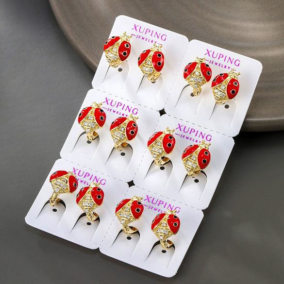 Wholesale Alloy Insectshaped Niche Design Electroplated Earrings