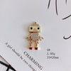 Wholesale Alloy Jewelry Accessories Electroplated With Small Bear Robot Shapes For Earrings And Necklace