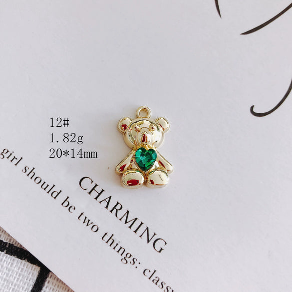Wholesale Alloy Jewelry Accessories Electroplated With Small Bear Robot Shapes For Earrings And Necklace