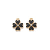 Wholesale Alloy Jewelry Accessories Oil Dripping Dot Diamond Four Leaf Clover Pendant Earrings