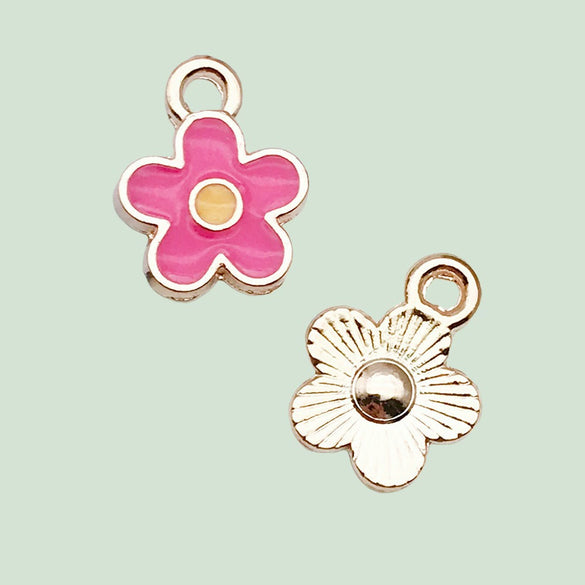 Wholesale Alloy Jewelry Accessories Rose Drop Oil Totem Pendant Key Chain Mobile Phone Chain Diy Handmade