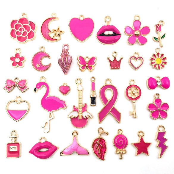 Wholesale Alloy Jewelry Accessories Rose Drop Oil Totem Pendant Key Chain Mobile Phone Chain Diy Handmade