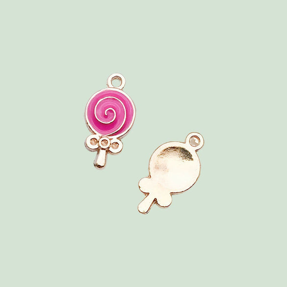 Wholesale Alloy Jewelry Accessories Rose Drop Oil Totem Pendant Key Chain Mobile Phone Chain Diy Handmade