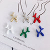 Wholesale Alloy Jewelry Accessories Spray Painted Abstract Puppy Earrings Pendant