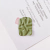 Wholesale Alloy Jewelry Accessories With Baking Paint Wave Surface And Irregular Rectangular Pendant