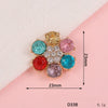 Wholesale Alloy Jewelry Accessories With Flower Pattern And Electroplating Treatment For Mobile Phone Shell Stick Drill Five Petal Flower And Snowflake Design