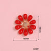 Wholesale Alloy Jewelry Accessories With Flower Pattern And Electroplating Treatment For Mobile Phone Shell Stick Drill Five Petal Flower And Snowflake Design