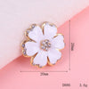 Wholesale Alloy Jewelry Accessories With Flower Pattern And Electroplating Treatment For Mobile Phone Shell Stick Drill Five Petal Flower And Snowflake Design