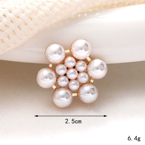 Wholesale Alloy Jewelry Accessories With Flower Pattern And Electroplating Treatment For Mobile Phone Shell Stick Drill Five Petal Flower And Snowflake Design
