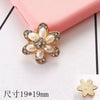 Wholesale Alloy Jewelry Accessories With Flower Pattern And Electroplating Treatment For Mobile Phone Shell Stick Drill Five Petal Flower And Snowflake Design