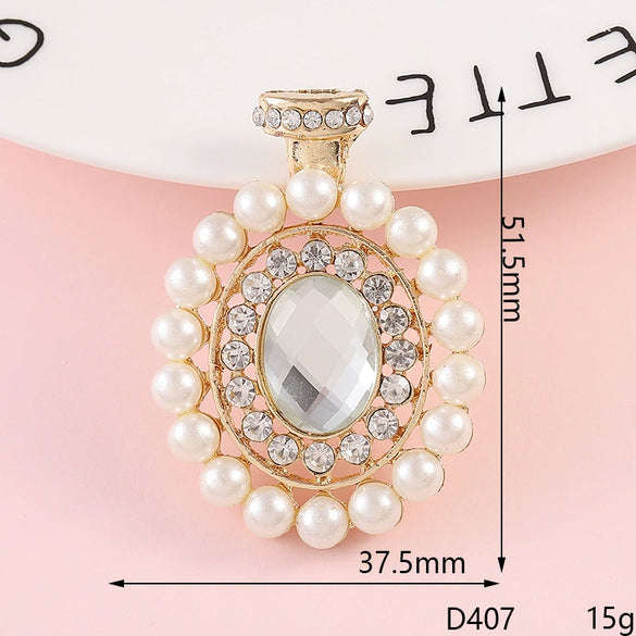 Wholesale Alloy Jewelry Accessories With Perfume Bottle Pattern And Electroplating Design