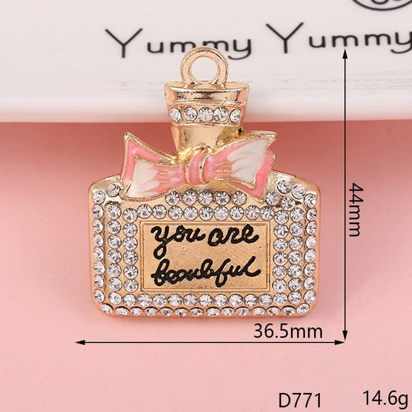 Wholesale Alloy Jewelry Accessories With Perfume Bottle Pattern And Electroplating Design