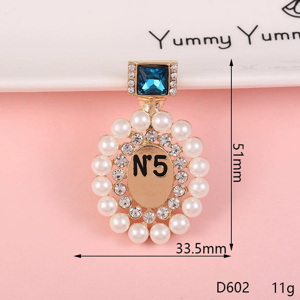 Wholesale Alloy Jewelry Accessories With Perfume Bottle Pattern And Electroplating Design
