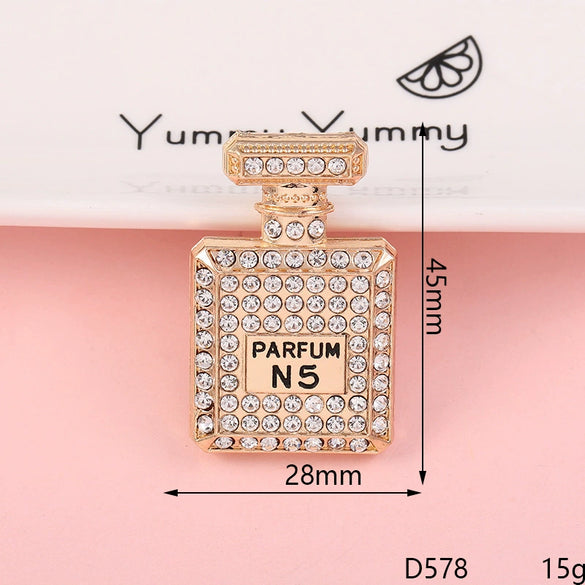 Wholesale Alloy Jewelry Accessories With Perfume Bottle Pattern And Electroplating Design