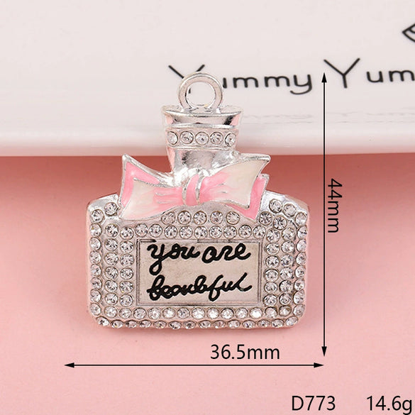 Wholesale Alloy Jewelry Accessories With Perfume Bottle Pattern And Electroplating Design