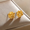Wholesale Alloy Jewelry Fairy Style Plant Flower Earrings Electroplated