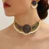 Wholesale Alloy Jewelry Geometric Style Electroplated Pendant Necklace And Earrings For Women