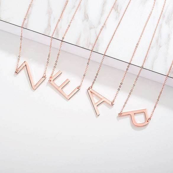 Wholesale Alloy Jewelry Letter Pattern Cross Chain Necklace With Electroplating