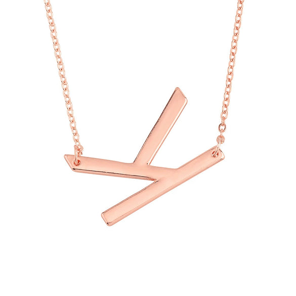 Wholesale Alloy Jewelry Letter Pattern Cross Chain Necklace With Electroplating