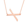 Wholesale Alloy Jewelry Letter Pattern Cross Chain Necklace With Electroplating