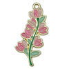 Wholesale Alloy Jewelry Pendant With Dripping Oil Design And Totem Pattern Plants Flowers Style