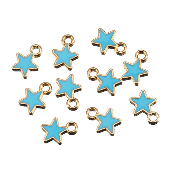 Wholesale Alloy Jewelry Pendant With Oil Dripping Process And Star Moon Shape For Necklace And Bracelet