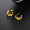 Wholesale Alloy Jewelry Simple Geometric Twist Earrings For Women With Electroplating