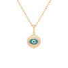 Wholesale Alloy 18K Goldplated Devil's Eye Niche Design Pendant Necklace For Women