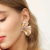 Wholesale Alloy Leaf Earrings Retro Style Electroplated For Women
