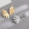 Wholesale Alloy Leaf Stitching Geometric Earrings For Women With Electroplating Treatment
